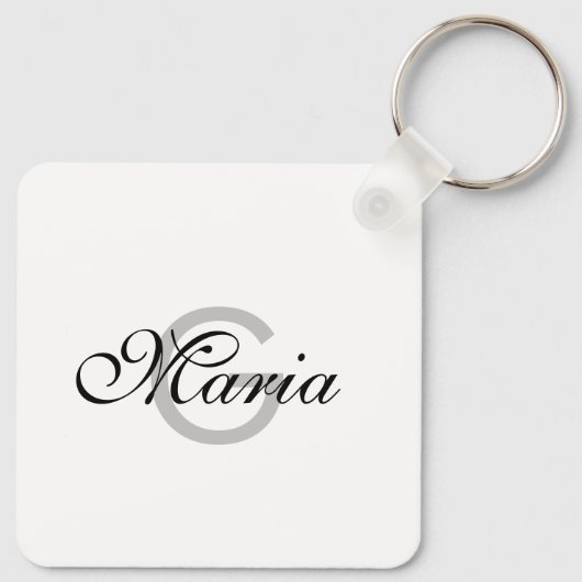 Minimalistischer QR-Code für Unternehmen Mit Monog Schlüsselanhänger (Rückseite)