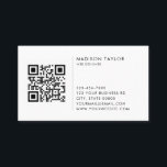 Minimalistischer QR-Code für Unternehmen Visitenkarte<br><div class="desc">Logo für benutzerdefinierte Unternehmen Einfache Minimalistische,  moderne Visitenkarte</div>
