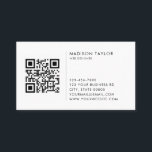 Minimalistischer QR-Code für Unternehmen Visitenkarte<br><div class="desc">Logo für benutzerdefinierte Unternehmen Einfache Minimalistische,  moderne Visitenkarte</div>