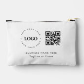 Minimalistischer QR-Code für Unternehmen Zubehörtasche (Rückseite)