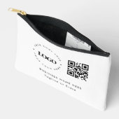 Minimalistischer QR-Code für Unternehmen Zubehörtasche (Offen)