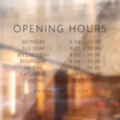 Minimalistischer QR Code Geschäftsöffnungszeiten S Fensteraufkleber (Blatt 2)