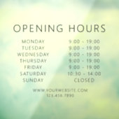 Minimalistischer QR Code Geschäftsöffnungszeiten S Fensteraufkleber (Blatt 3)