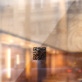 Minimalistischer QR-Code Geschäftsöffnungszeiten w Fensteraufkleber (Blatt 2)