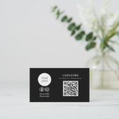 Minimalistischer QR-Code Gesellschaftslogo-Visiten Visitenkarte (Stehend Vorderseite)