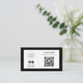 Minimalistischer QR-Code Gesellschaftslogo-Visiten Visitenkarte (Stehend Vorderseite)