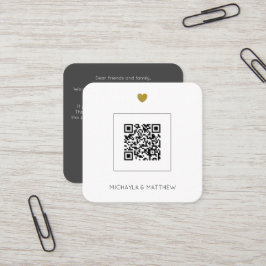 Minimalistischer QR Code Gray Wedding Einladung