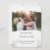 Minimalistischer QR-Code-Hochzeitstermin Save The Date (Vorderseite)