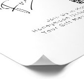 Minimalistischer QR-Code Honeymoon-Fonds Hochzeit Poster (Ecke)