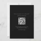 Minimalistischer QR-Code in einer Einladung zur Ho (Rückseite)