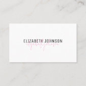 Minimalistischer QR-Code in Pink Visitenkarte (Rückseite)