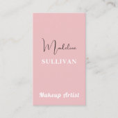 Minimalistischer QR-Code in Rosa Visitenkarte (Vorderseite)