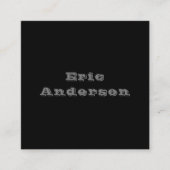 Minimalistischer QR-Code in Schwarz-Weiß Quadratische Visitenkarte (Vorderseite)