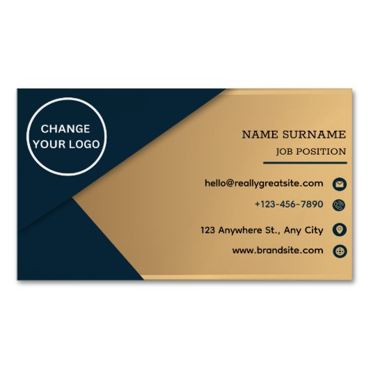 Minimalistischer QR-Code-Logo-Visitenkarten-Magazi Magnetische Visitenkarte (Vorderseite)