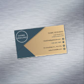 Minimalistischer QR-Code-Logo-Visitenkarten-Magazi Magnetische Visitenkarte (Beispiel)