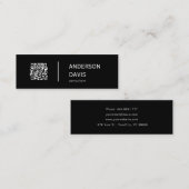 Minimalistischer QR Code Mini Business Car Mini Visitenkarte (Vorne/Hinten)
