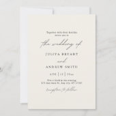 Minimalistischer QR-Code mit Hochzeit von Fotos Einladung (Vorderseite)