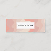 Minimalistischer QR-Code mit rosa Streifen Mini Visitenkarte (Vorderseite)