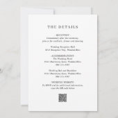 Minimalistischer QR-Code Moderne Hochzeit Einladung (Rückseite)