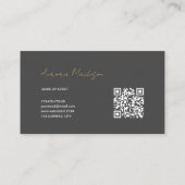 Minimalistischer QR-Code Moderne Visitenkarte (Rückseite)