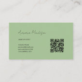 Minimalistischer QR-Code Moderne Visitenkarte (Rückseite)