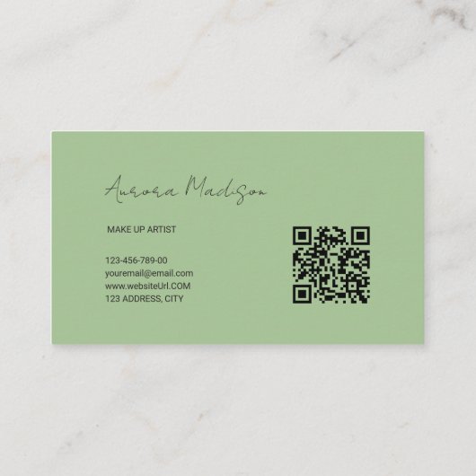 Minimalistischer QR-Code Moderne Visitenkarte (Rückseite)
