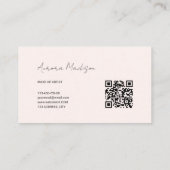 Minimalistischer QR-Code Moderne Visitenkarte (Rückseite)