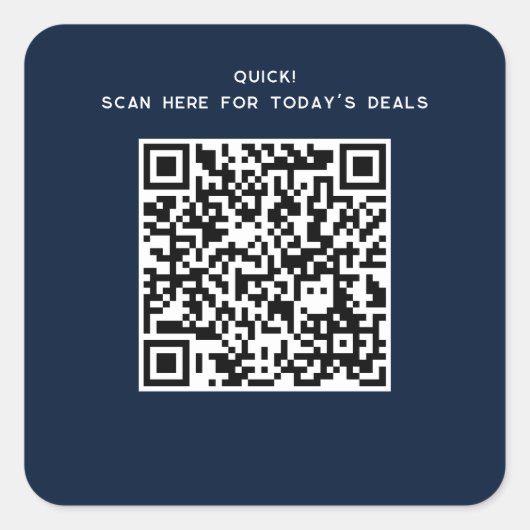 Minimalistischer QR-Code Modernes Marketing Quadratischer Aufkleber (Vorderseite)