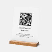 Minimalistischer QR-Code | Modernes, sauberes Desi Acrylschild (Winkel)