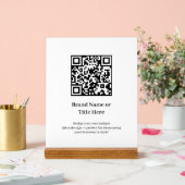 Minimalistischer QR-Code | Modernes, sauberes Desi Acrylschild (Hochzeit)