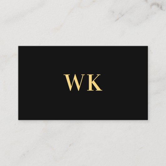 Minimalistischer QR-Code Monogram Visitenkarte (Vorderseite)