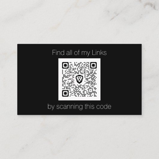 Minimalistischer QR-Code MV Visitenkarte (Rückseite)