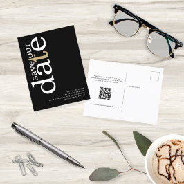 Minimalistischer QR-Code Postkarte