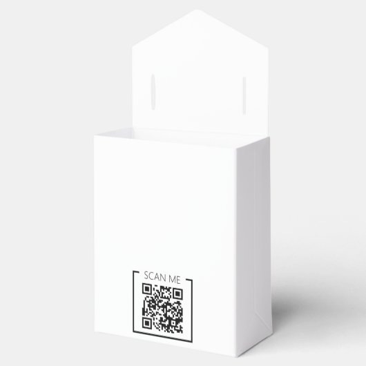 Minimalistischer QR-Code-Prüfung Geschenkschachtel (Geöffnet)