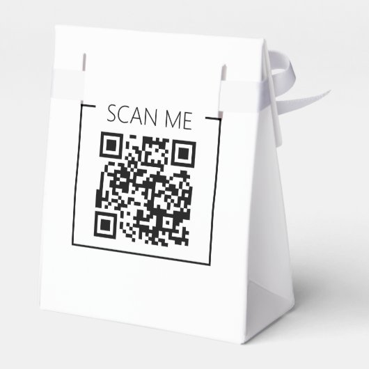 Minimalistischer QR-Code-Prüfung Geschenkschachtel (Rückseite)