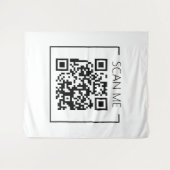 Minimalistischer QR-Code - Prüfung im Business Wandteppich (Vorderseite (Horizontal))