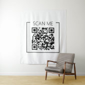 Minimalistischer QR-Code - Prüfung im Business Wandteppich (Beispiel)