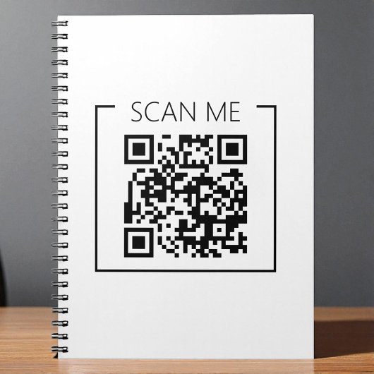 Minimalistischer QR-Code-Prüfung Notizblock