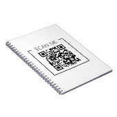 Minimalistischer QR-Code-Prüfung Notizblock (Rechte Seite)