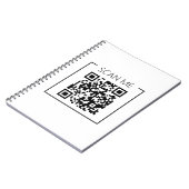 Minimalistischer QR-Code-Prüfung Notizblock (Linke Seite)