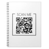 Minimalistischer QR-Code-Prüfung Notizblock (Vorderseite)