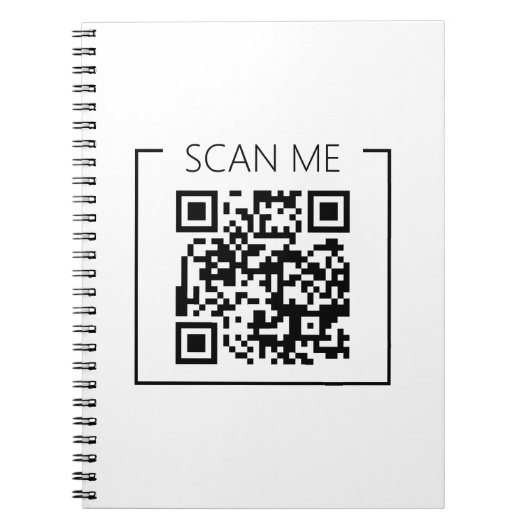 Minimalistischer QR-Code-Prüfung Notizblock (Vorderseite)