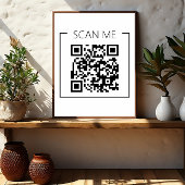 Minimalistischer QR-Code-Prüfung Poster