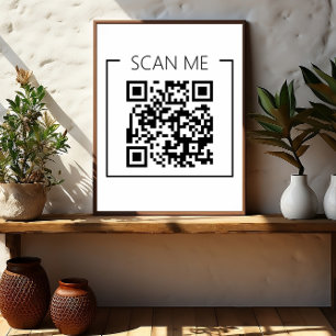 Minimalistischer QR-Code-Prüfung Poster