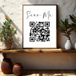 Minimalistischer QR-Code-Prüfung Poster<br><div class="desc">Mit unserem Minimalistischen QR Code "Scan Me" Business Sign - eine vielseitige und moderne Lösung zur Verbesserung der Verlobung unserer Kunden. Dieses Tafelzelt verbindet Form und Funktion nahtlos mit seinem minimalistischen Design und dem scannbaren QR-Code. Sie lädt die Anwender dazu ein, einfach auf Ihre digitalen Inhalte wie Website, Menü, Kontaktinformationen...</div>