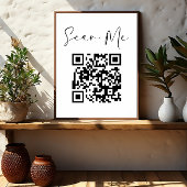 Minimalistischer QR-Code-Prüfung Poster