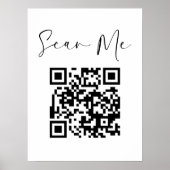 Minimalistischer QR-Code-Prüfung Poster (Vorne)