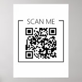 Minimalistischer QR-Code-Prüfung Poster (Vorne)