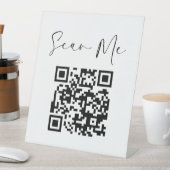 Minimalistischer QR-Code-Prüfung Sockelschild (In Situ)