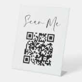 Minimalistischer QR-Code-Prüfung Sockelschild (Vorderseite)